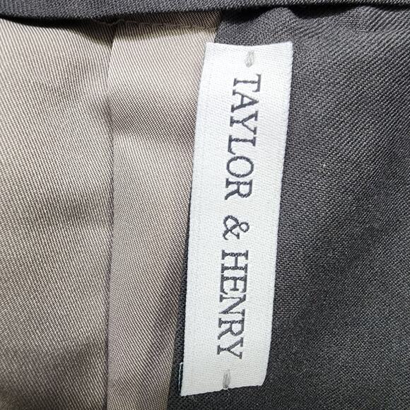 Taylor & Henry Pant Mens 42/30 Brown Pleated Relaxed Cuffed Microfiber Polyester - Picture 4 of 13